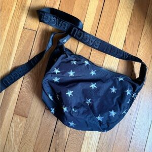 Black Star-Patterned Baggu Bag